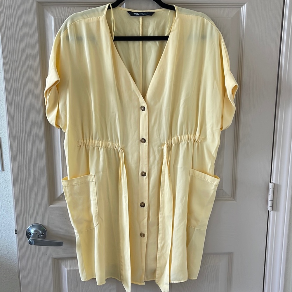 Zara yellow mini dress